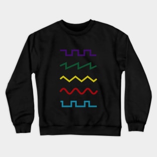 Waveforms sound design colors - Music engineering Crewneck Sweatshirt